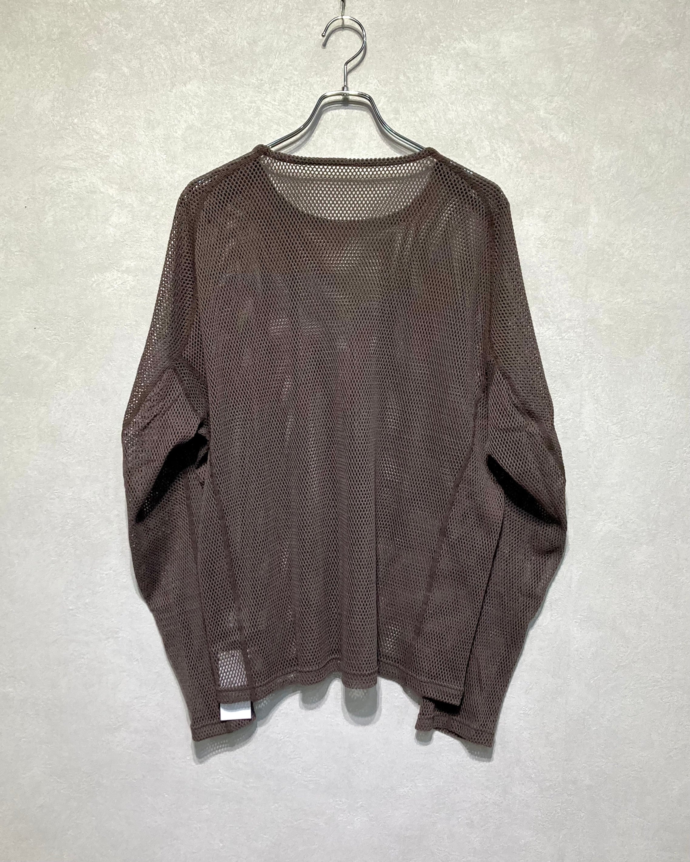 OPPOSE DUALITY / LONG SLEEVE T-SHIRTS MESH - Brown