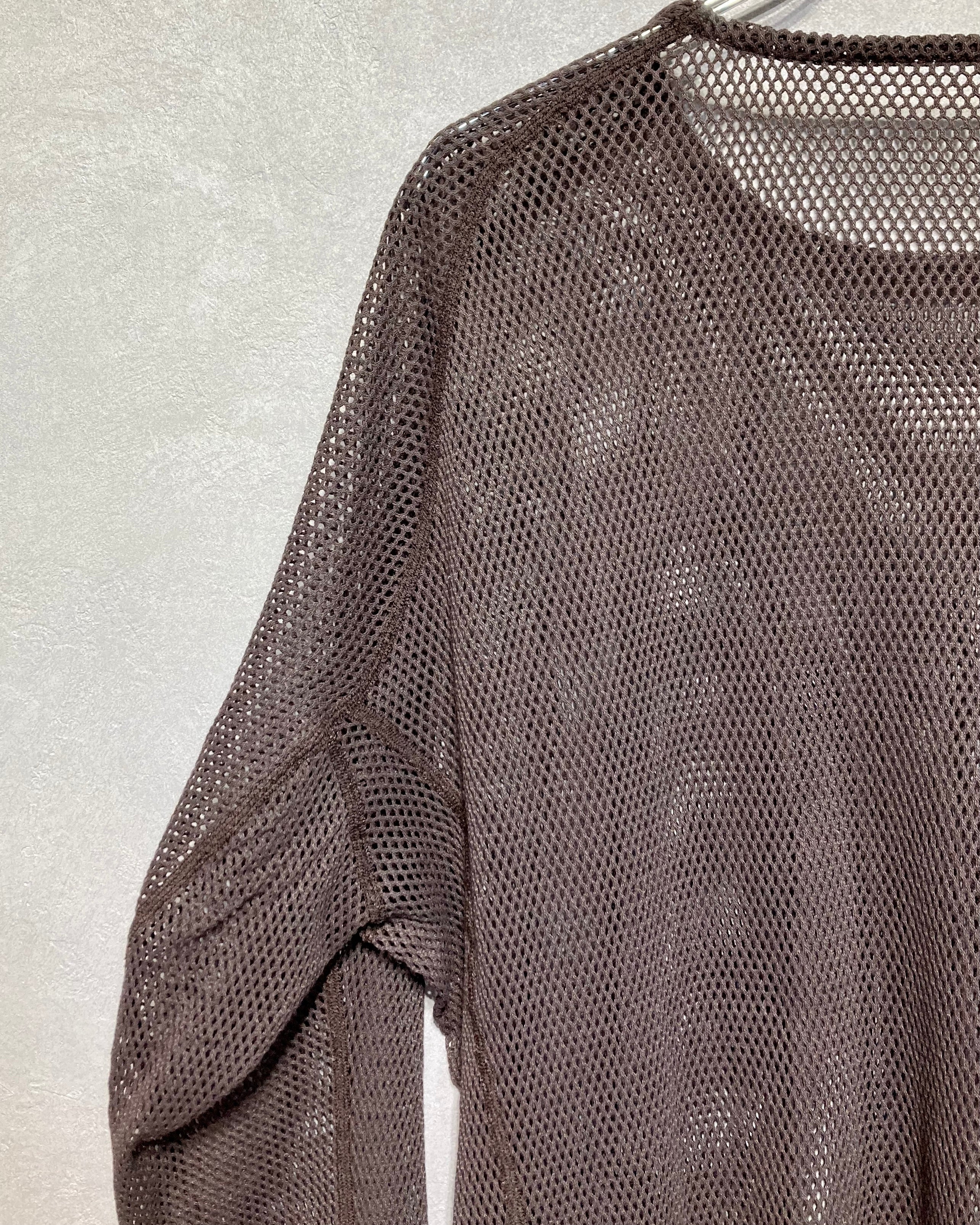 OPPOSE DUALITY / LONG SLEEVE T-SHIRTS MESH - Brown
