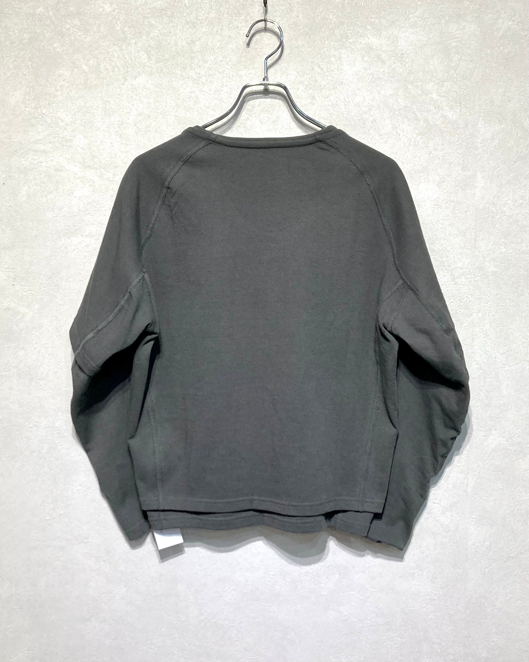 OPPOSE DUALITY / ONE SIDE HALF LONG SLEEVE T-SHIRTS - Gray