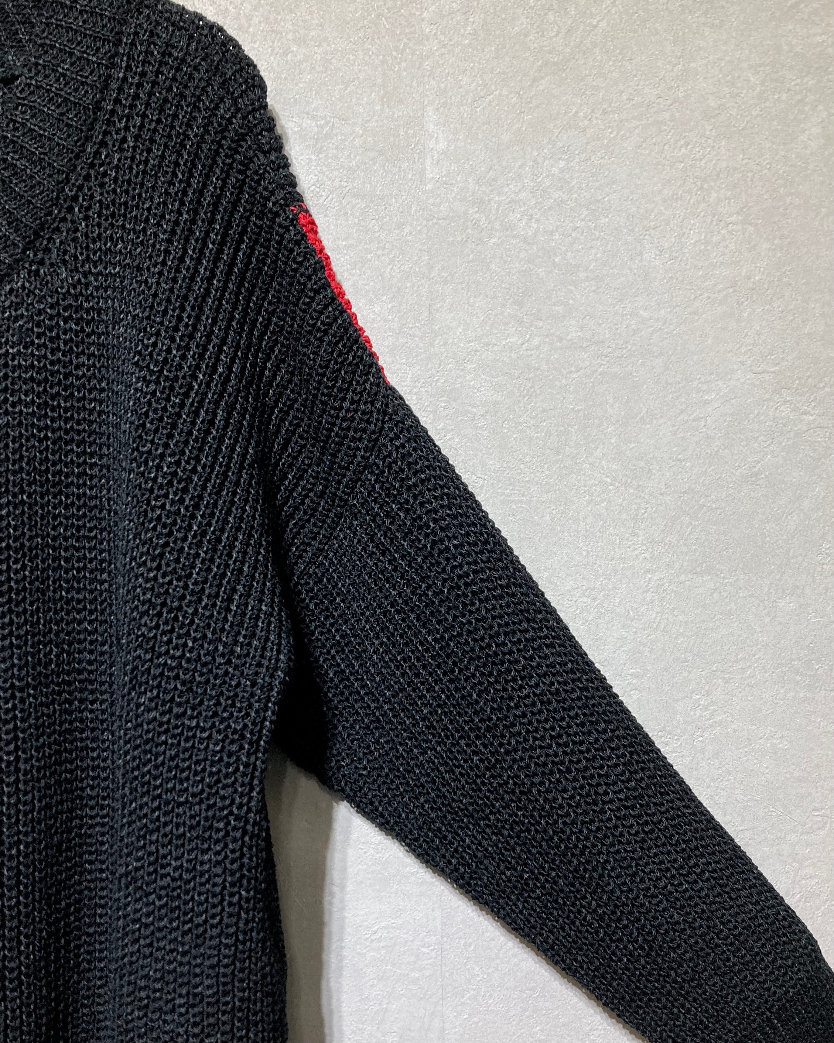 OIRA / WASHI CARDIGAN - Black red