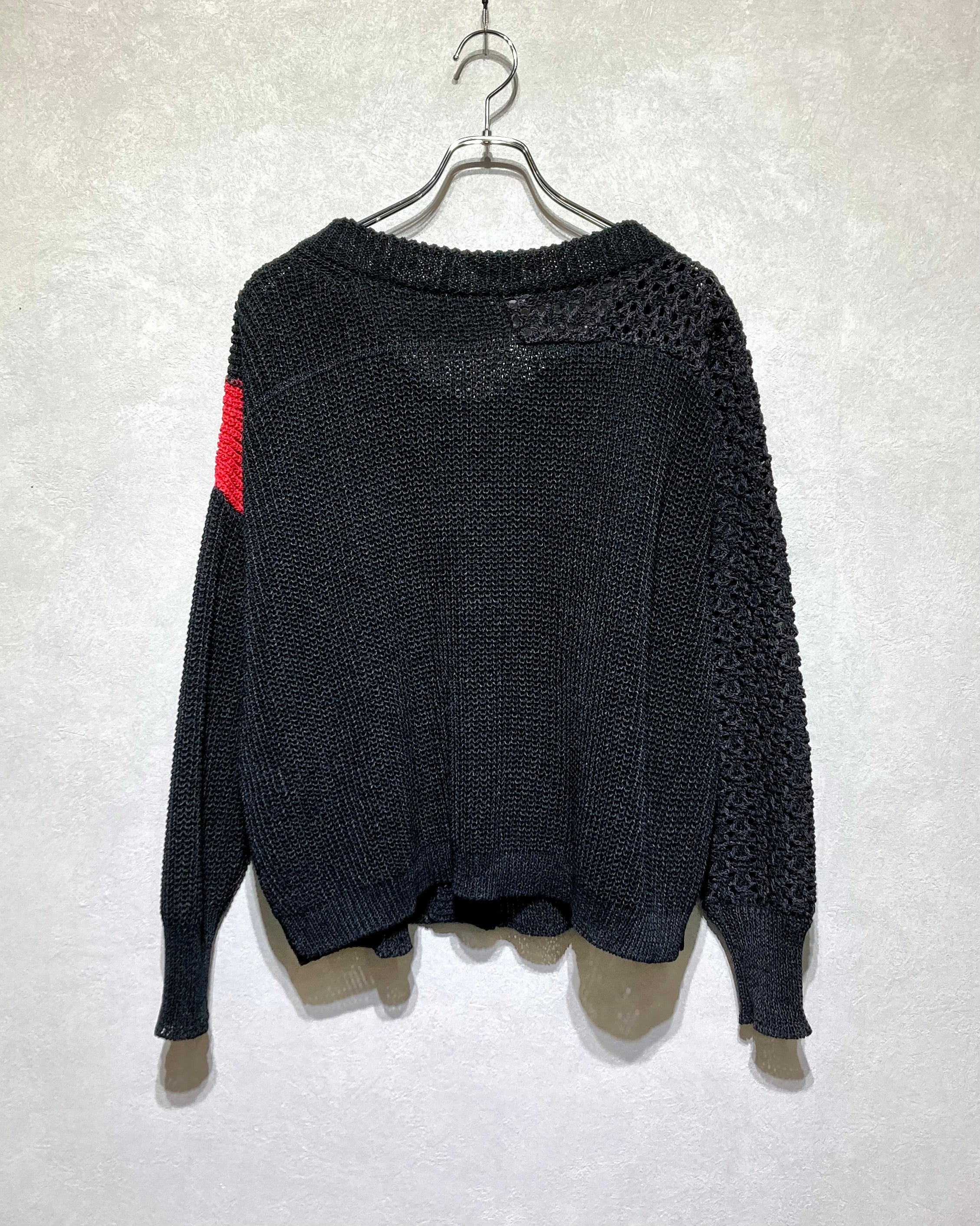 OIRA / WASHI CARDIGAN - Black red