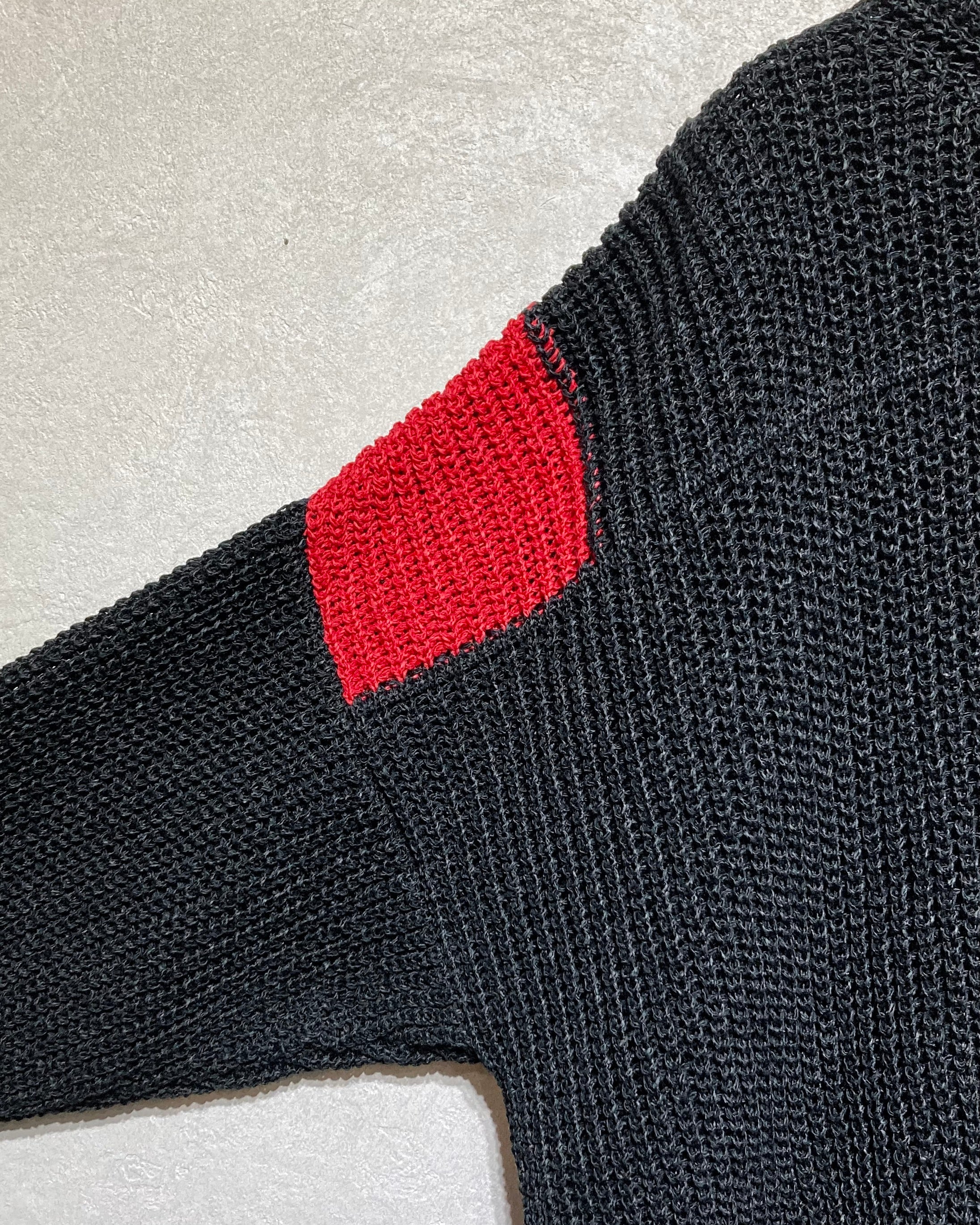 OIRA / WASHI CARDIGAN - Black red