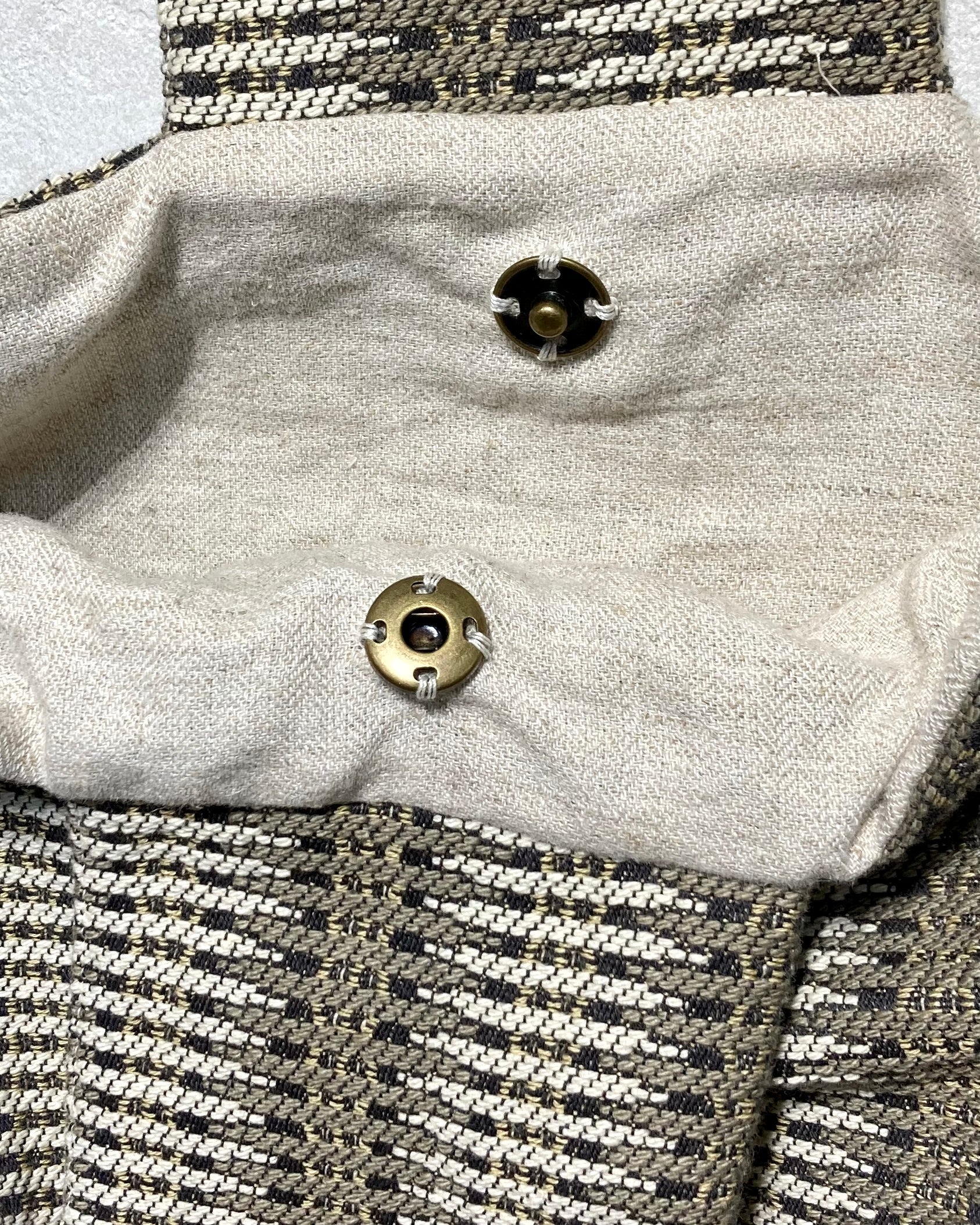 OIRA / REVERSIBLE BAG - All-over pattern beige