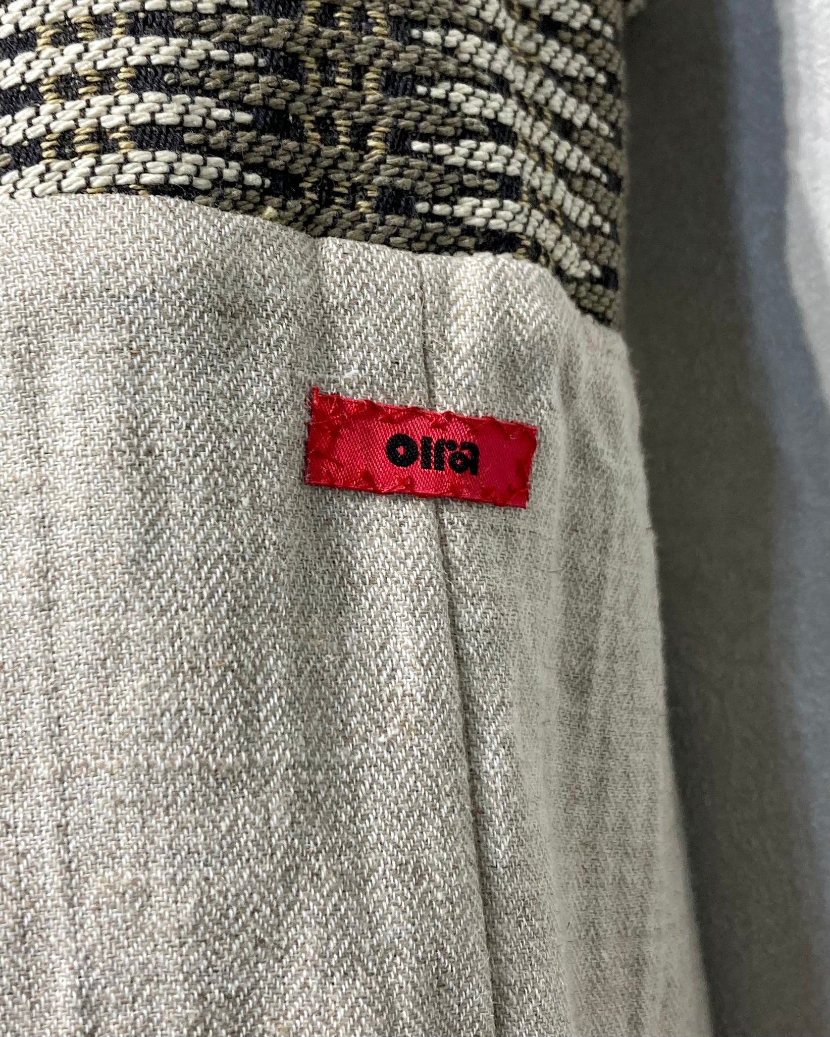 OIRA / REVERSIBLE BAG - All-over pattern beige
