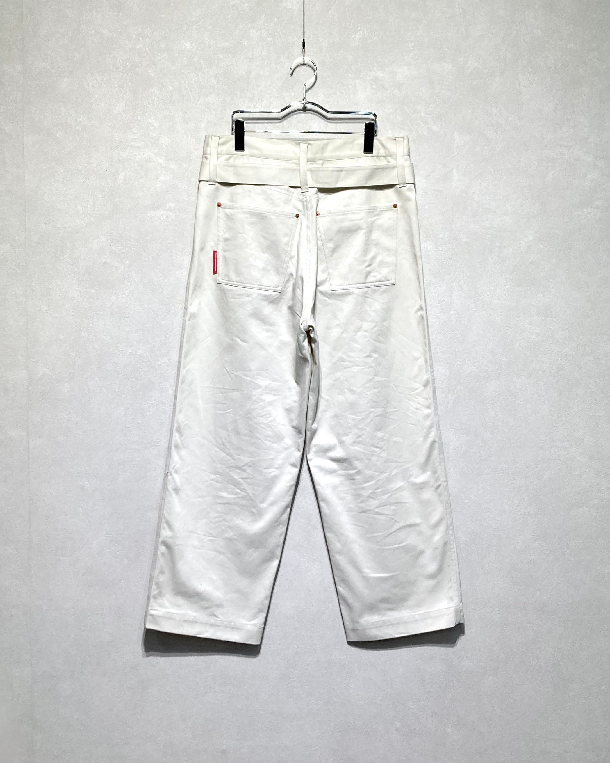 ABELIA EDOWARD GOUCHA / DOUBLE BELT PANTS - Off
