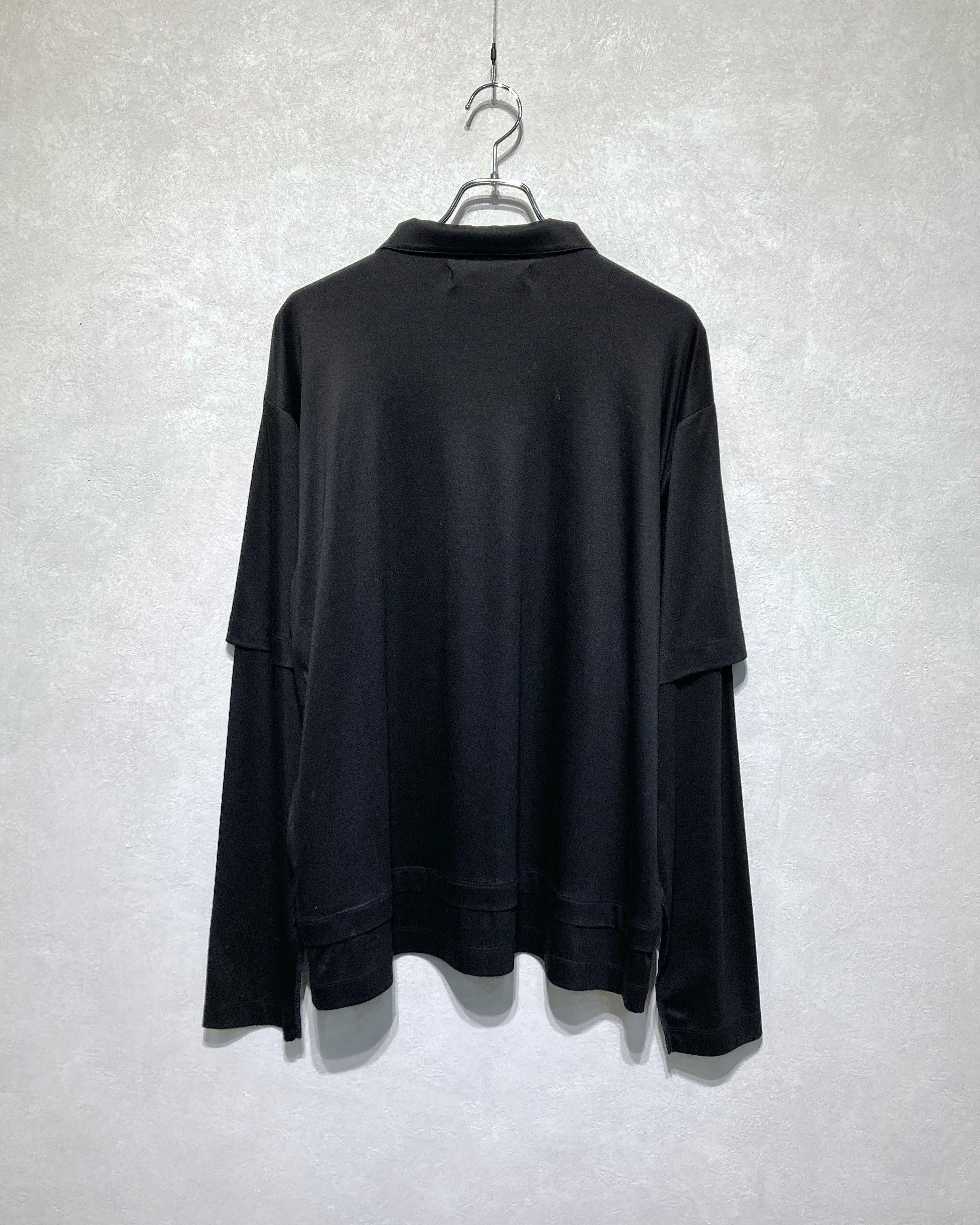 トップス ABELIA EDOWARD GOUCHA LP POLO Dot mesh ABELIA EDOWARD GOUCHA【アベリアエドワードゴウチャ】Ls polo dot