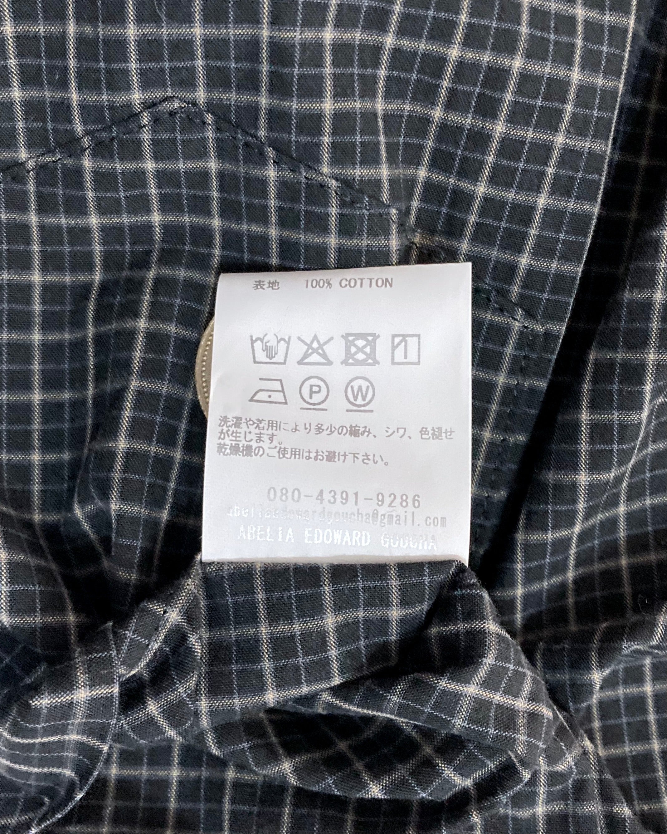 ABELIA EDOWARD GOUCHA / ORDINARY SHIRT - Black check