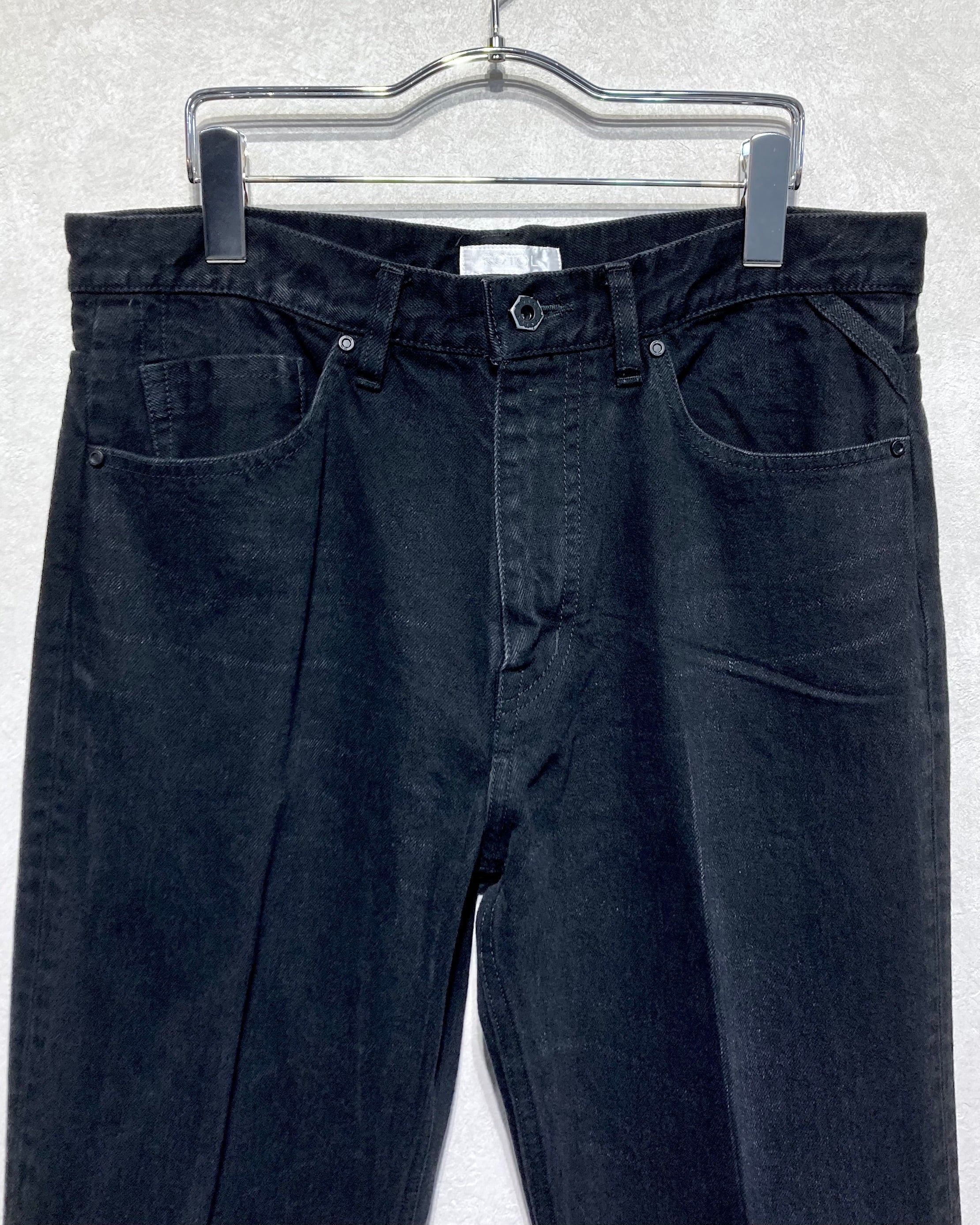 ROTOL / 6P SLIM STRAIGHT DENIM DAMAGE - Black
