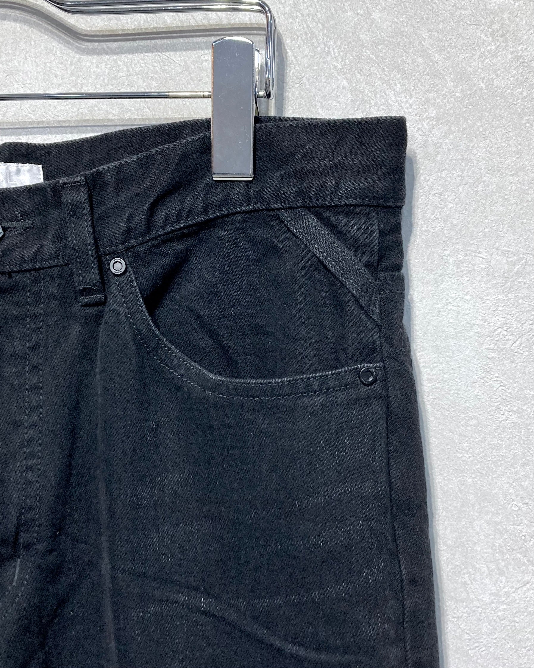 ROTOL / 6P SLIM STRAIGHT DENIM DAMAGE - Black
