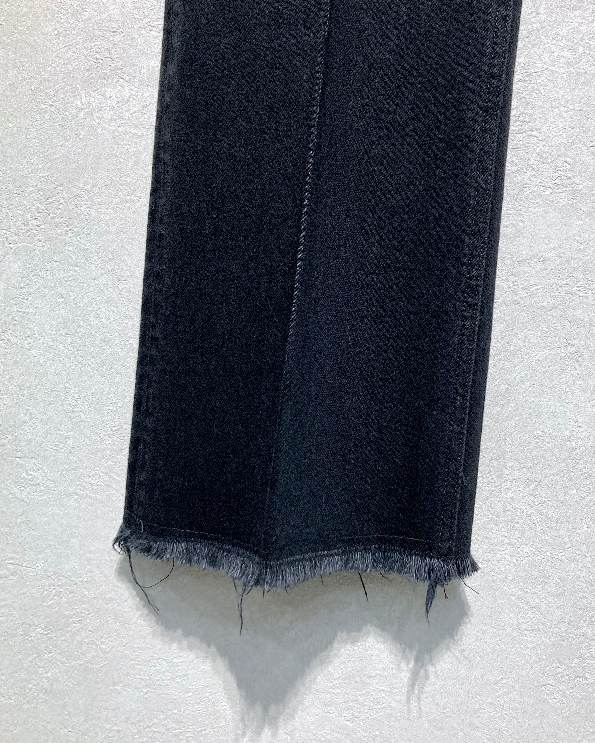 ROTOL / 6P SLIM STRAIGHT DENIM DAMAGE - Black