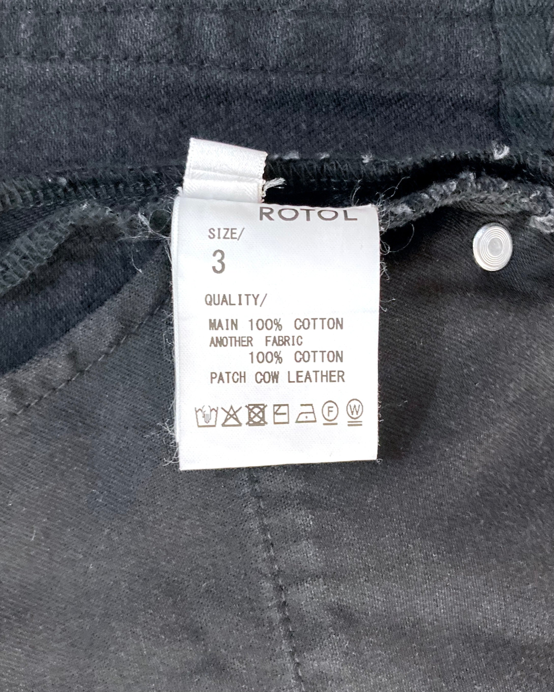 ROTOL / 6P SLIM STRAIGHT DENIM DAMAGE - Black
