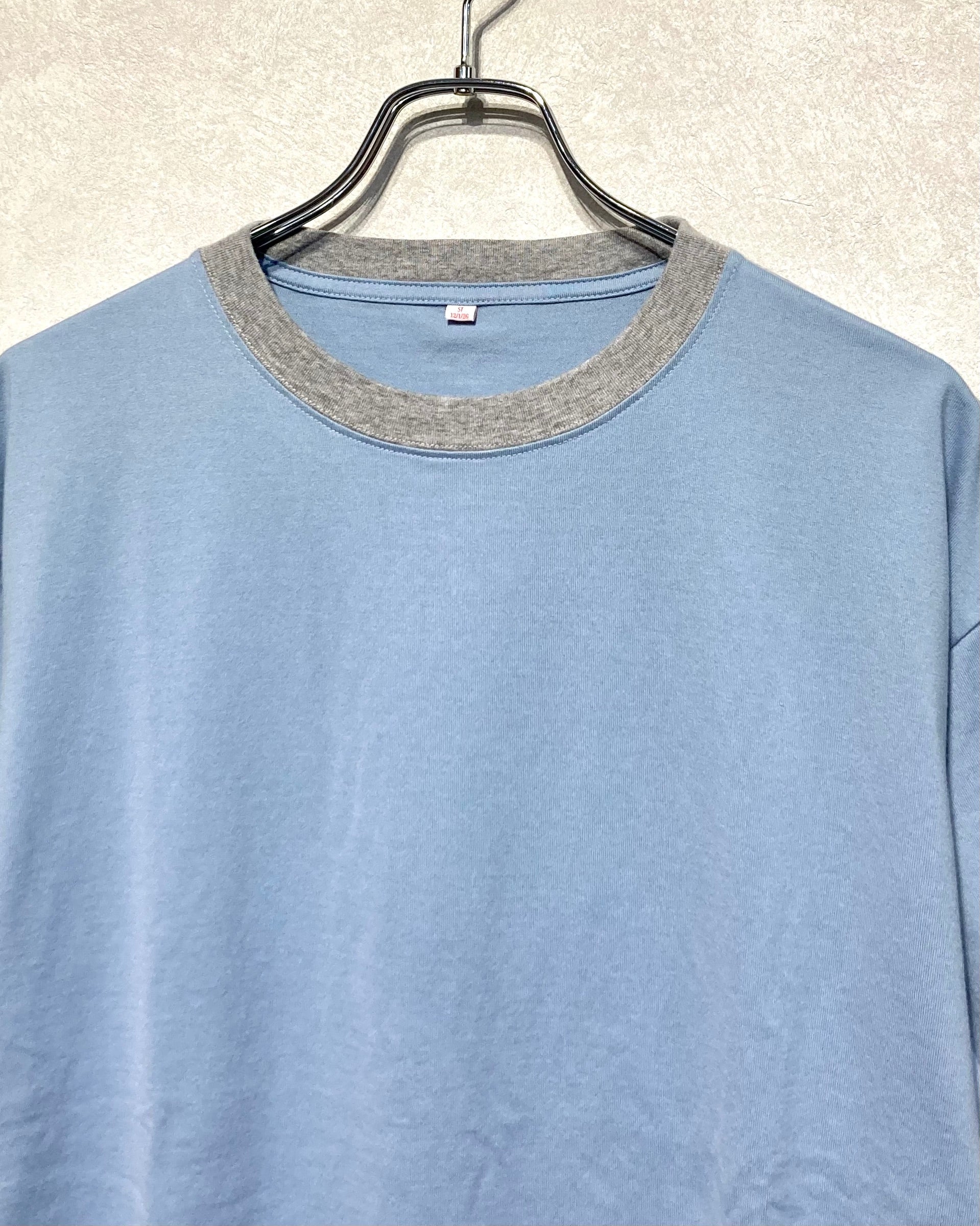 ISSUETHINGS / TYPE108/Cut&sew/Bicolor - Gray×light blue – my brain