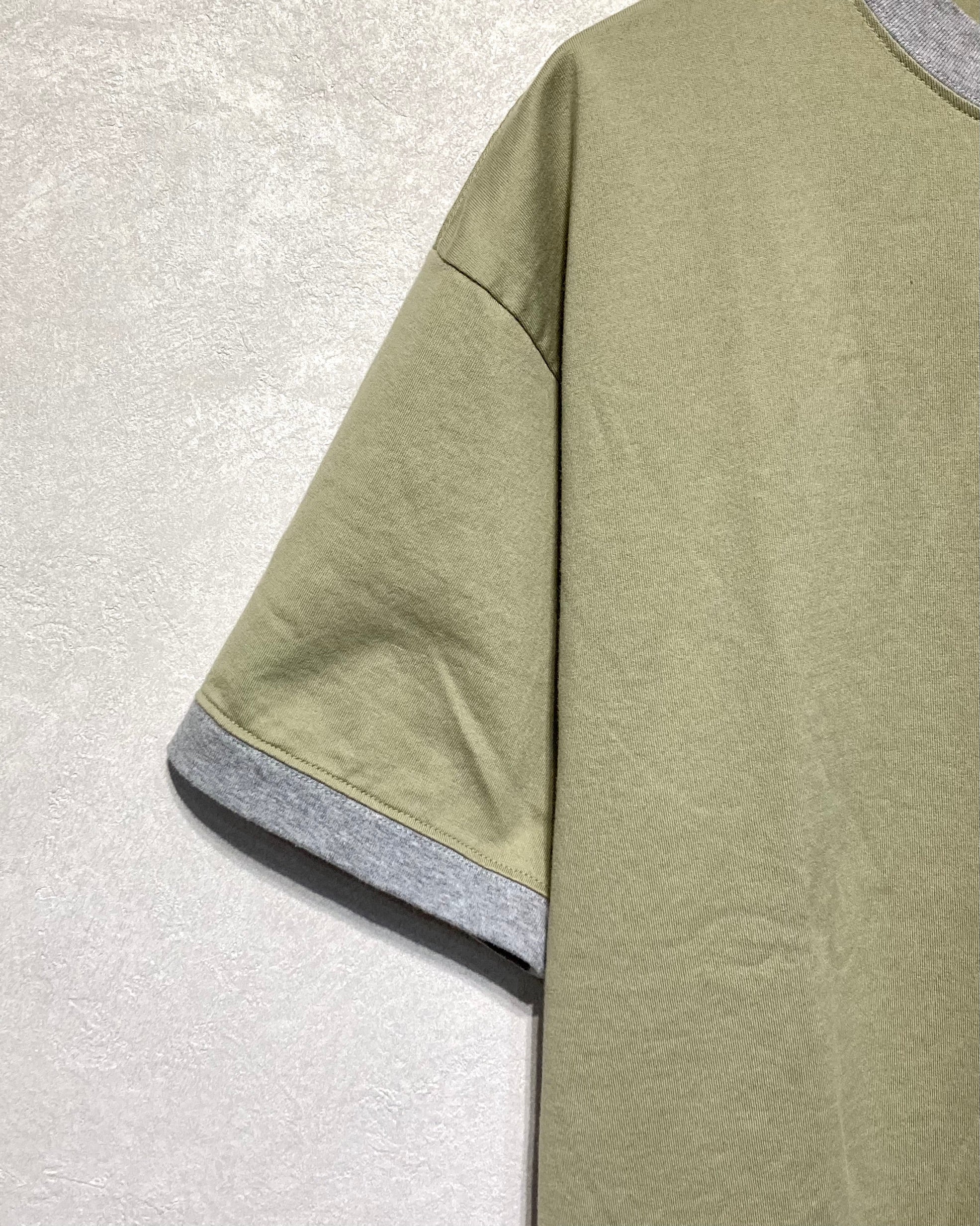 ISSUETHINGS / TYPE108/Cut&sew/Bicolor - Gray×light green – my