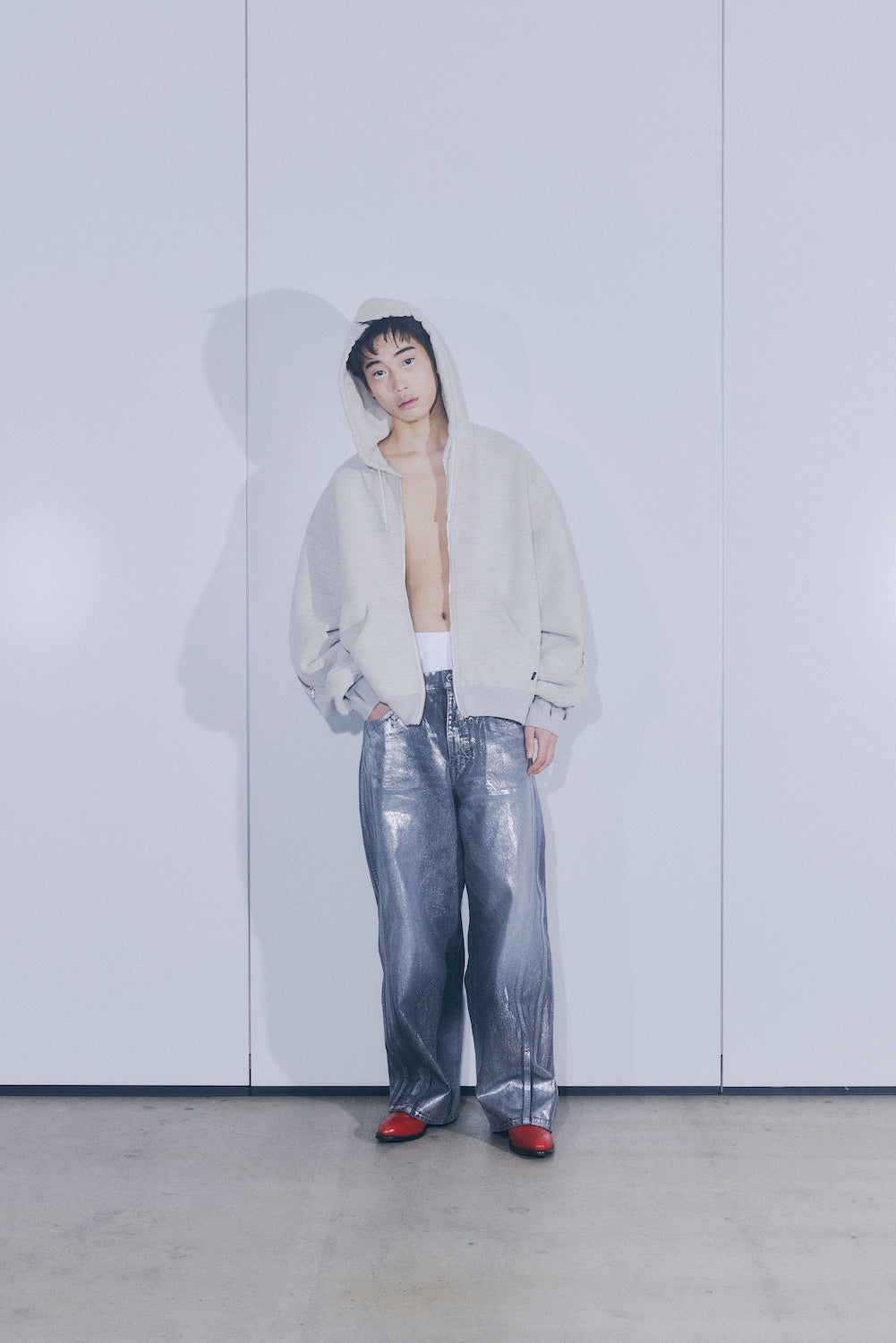 ROTOL / TRIPLE SEAMS 6P DENIM WIDE FOIL PRINTING - Black