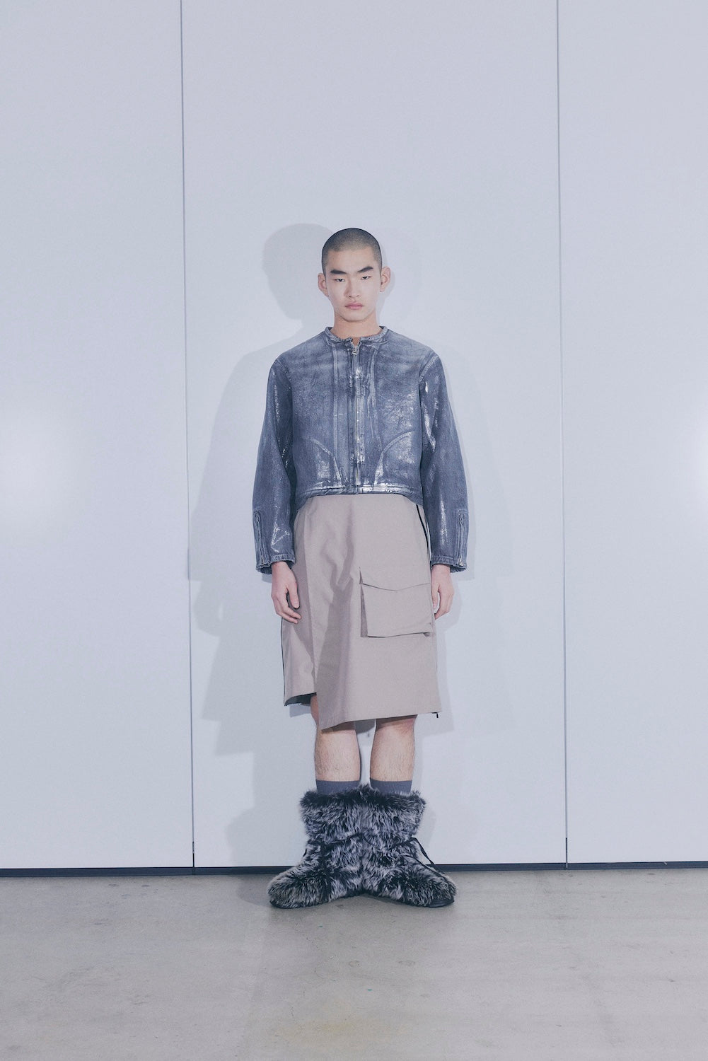 ROTOL / DOUBLE SEAMS RIDERS JACKET BLK FOIL PRINTING - Black