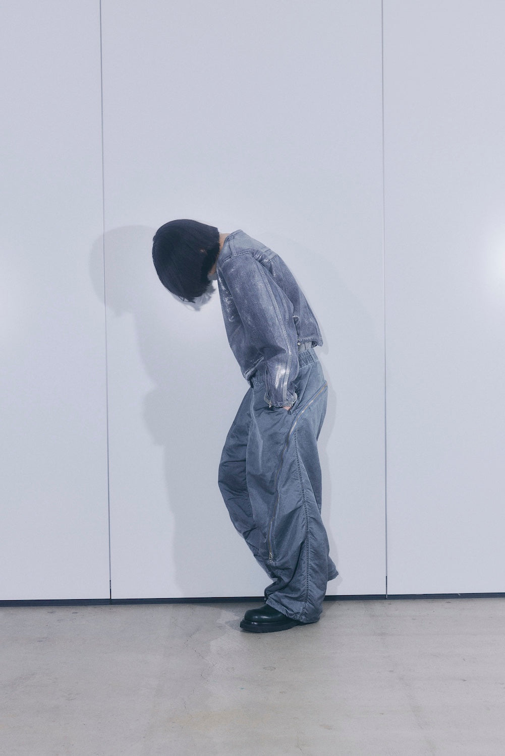 ROTOL / DOUBLE SEAMS RIDERS JACKET BLK FOIL PRINTING - Black