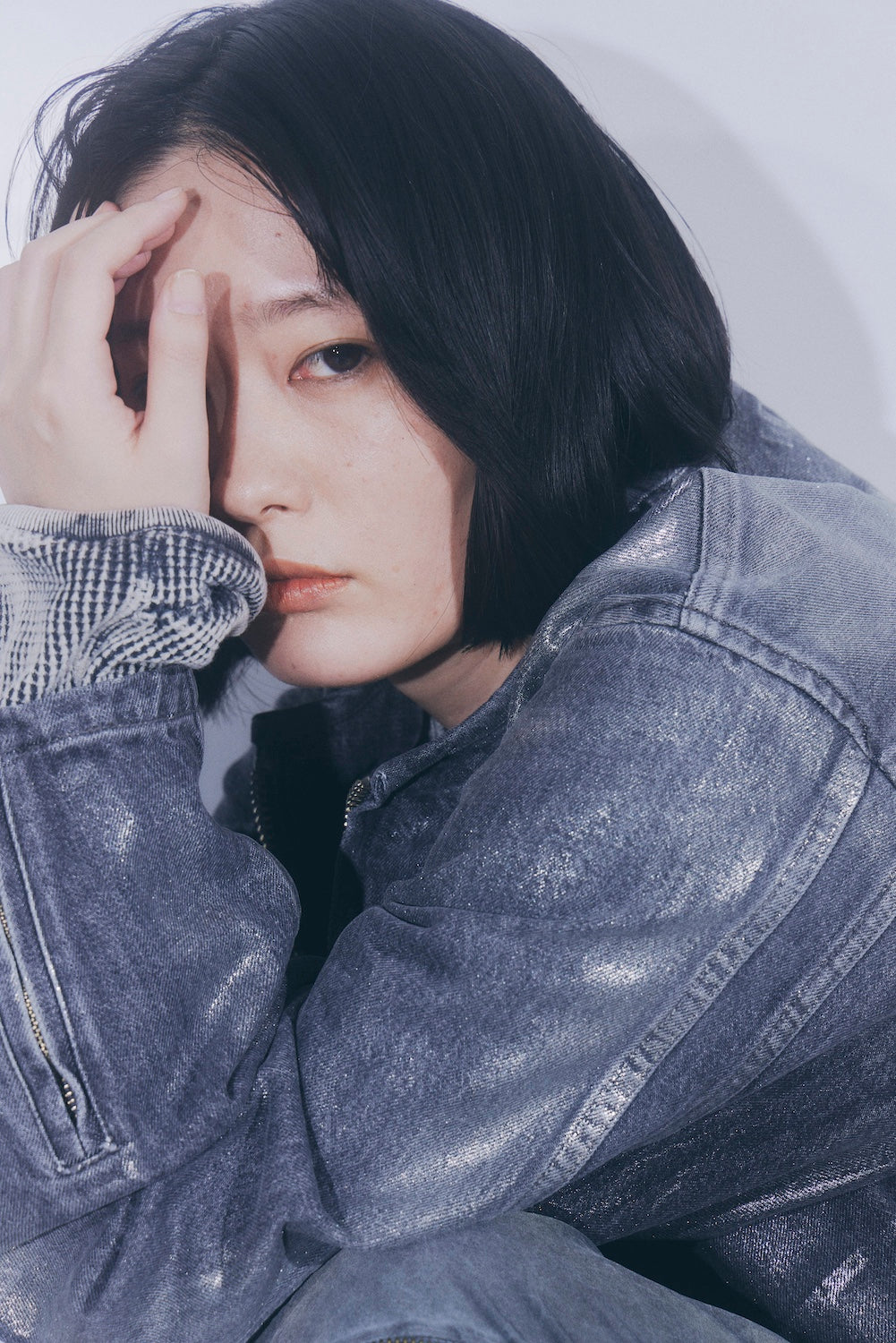 ROTOL / DOUBLE SEAMS RIDERS JACKET BLK FOIL PRINTING - Black