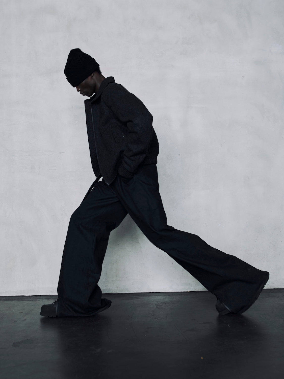 OPPOSE DUALITY / 6POCKET SUB ONG VIBRAM DENIM TROUSERS - Blackgray