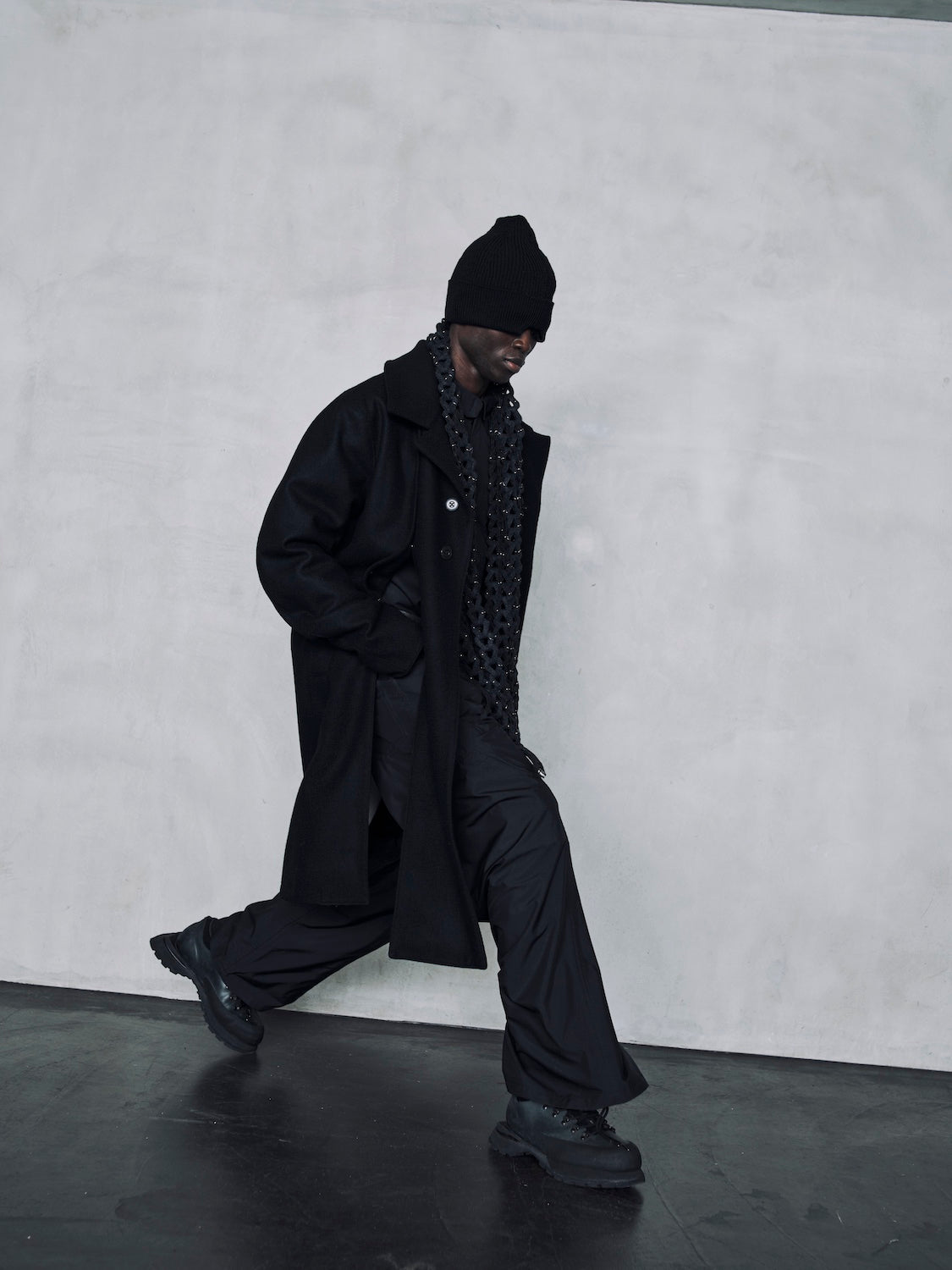 OPPOSE DUALITY / MAC COAT WOOL - Black